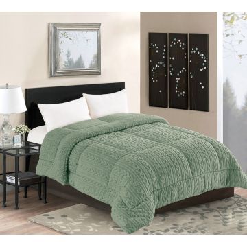 Κουβερτοπάπλωμα braid (240cm x 260cm) πράσινο της Silk Fashion Κουβερτοπάπλωμα braid (240cm x 260cm) πράσινο της Silk Fashion
