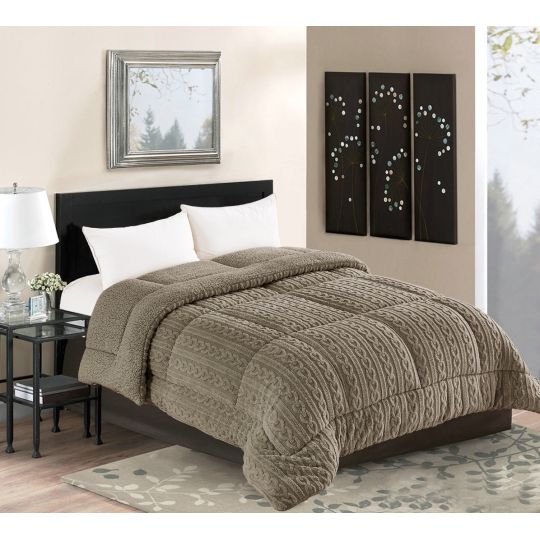 Κουβερτοπάπλωμα braid (220cm x 240cm) καφέ της Silk Fashion