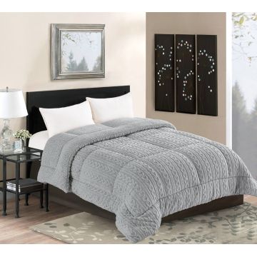 Κουβερτοπάπλωμα braid (240cm x 260cm) γκρί της Silk Fashion Κουβερτοπάπλωμα braid (240cm x 260cm) γκρί της Silk Fashion