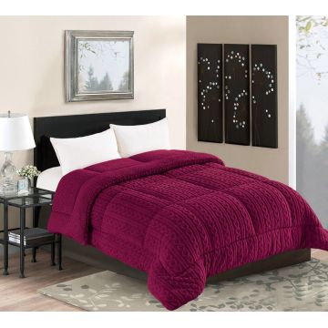 Κουβερτοπάπλωμα braid (220cm x 240cm) μπορντώ της Silk Fashion Κουβερτοπάπλωμα braid (220cm x 240cm) μπορντώ της Silk Fashion