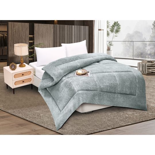 Κουβερτοπάπλωμα solid (240cm x 260cm) silver grey της Silk Fashion