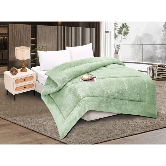 Κουβερτοπάπλωμα solid (220cm x 240cm) light green της Silk Fashion