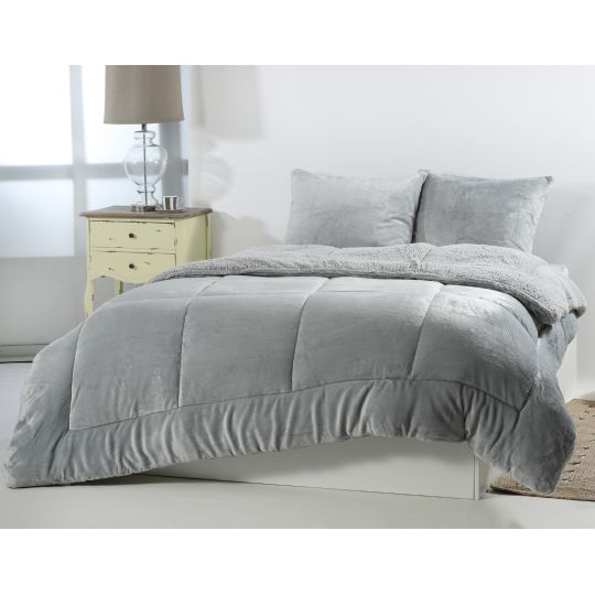 Κουβερτοπάπλωμα solid (220cm x 240cm) silver grey