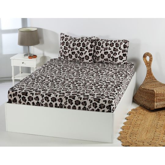 Fleece σεντόνι με λάστιχο και μαξιλαροθήκες (100cm x 200cm + 30cm) design 2