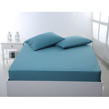 Σεντόνι με λάστιχο jersey (100cm x 200cm + 35cm) petrol της Silk Fashion