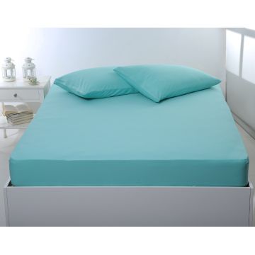 Σεντόνι με λάστιχο jersey (100cm x 200cm + 35cm) sea green της Silk Fashion