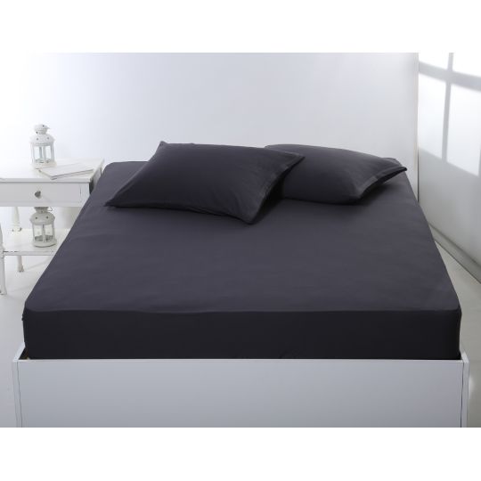 Σεντόνι με λάστιχο jersey (160cm x 200cm + 35cm) dark grey