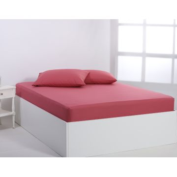 Βαμβακερό σεντόνι essentials (105cm x 200cm + 35cm) baroque rose