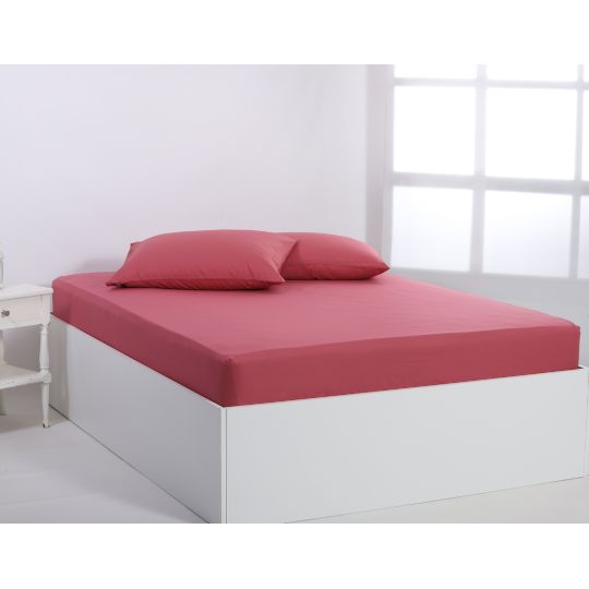 Βαμβακερό σεντόνι essentials (105cm x 200cm + 35cm) baroque rose