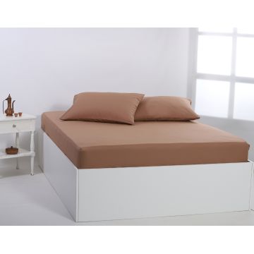 Βαμβακερό σεντόνι essentials (165cm x 267cm) praline