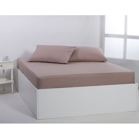 Βαμβακερό σεντόνι essentials (245cm x 267cm) mashroom