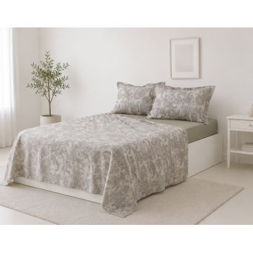 Σετ σεντόνια βαμβακερά 200TC (160cm x 200cm + 35cm) nobilis