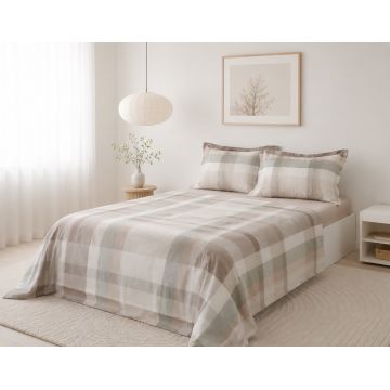 Σετ σεντόνια βαμβακερά 200TC (160cm x 200cm + 35cm) form