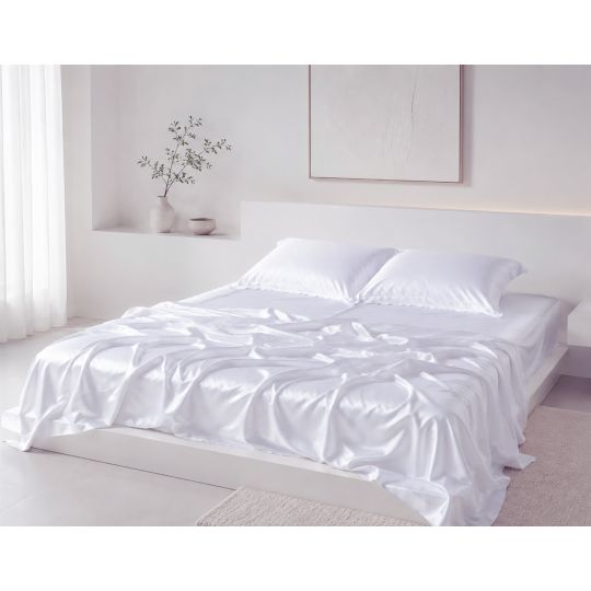 Σετ σεντόνια bamboo 300TC (270cm x 290cm) λευκό