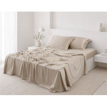 Σετ σεντόνια bamboo 300TC (270cm x 290cm) μπέζ