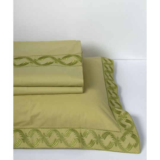 Silk Fashion σεντόνια βαμβακερά ( 230cm x 250cm 2x 50cm x 70cm) M110 πράσινο