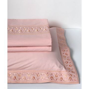 Silk Fashion σεντόνια βαμβακερά ( 230cm x 250cm 2x 50cm x 70cm) M126 ρόζ Silk Fashion σεντόνια βαμβακερά ( 230cm x 250cm 2x 50cm x 70cm) M126 ρόζ