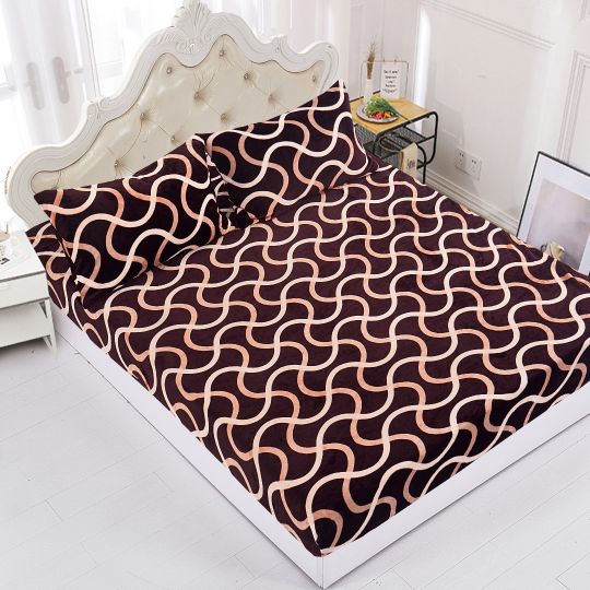 Silk Fashion Fleece σεντόνι με λάστιχο και μαξιλαροθήκες (180cm x 200cm + 25cm) σχέδιο 3