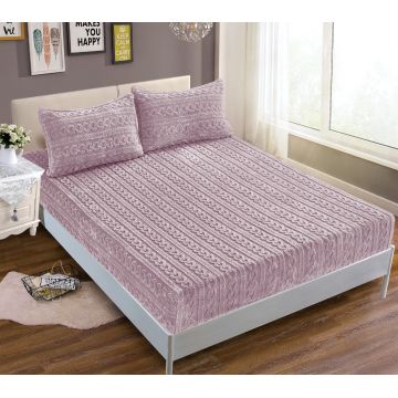 Silk Fashion Σεντόνι fleece braid (160cm x 200cm ) λιλά Silk Fashion Σεντόνι fleece braid (160cm x 200cm ) λιλά