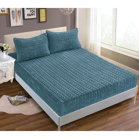 Silk Fashion Σεντόνι fleece braid (100cm x 200cm ) ραφ