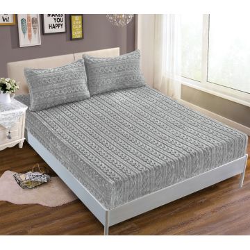 Silk Fashion Σεντόνι fleece braid (100cm x 200cm ) γκρί Silk Fashion Σεντόνι fleece braid (100cm x 200cm ) γκρί