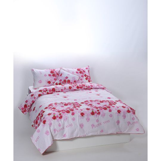 Silk Fashion παπλωματοθήκη 160cm x 240cm κατωσέντονο με λάστιχο 110cm x 210cm+19cm 1x50cm x 70cm 40cm x 40cm joy-19