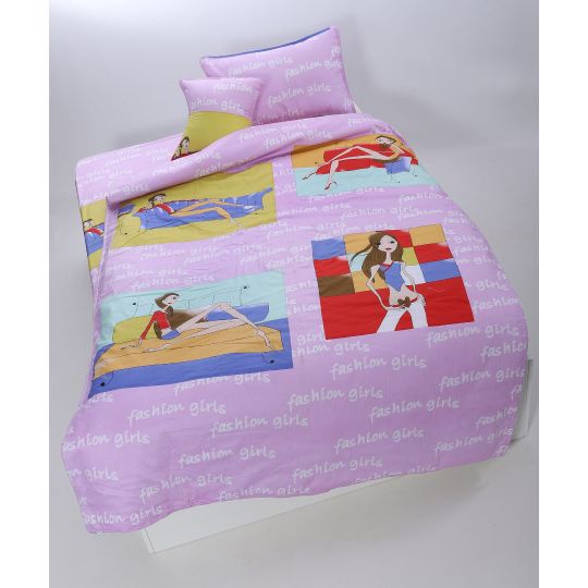 Silk Fashion παπλωματοθήκη 160cm x 240cm κατωσέντονο με λάστιχο 110cm x 210cm+19cm 1x50cm x 70cm 40cm x 40cm joy-27