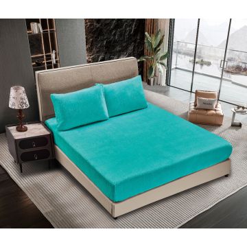 Silk Fashion Σεντόνι fleece solid (160cm x 200cm ) tile blue Silk Fashion Σεντόνι fleece solid (160cm x 200cm ) tile blue