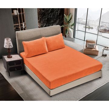 Silk Fashion Σεντόνι fleece solid (100cm x 200cm ) copper tan Silk Fashion Σεντόνι fleece solid (100cm x 200cm ) copper tan