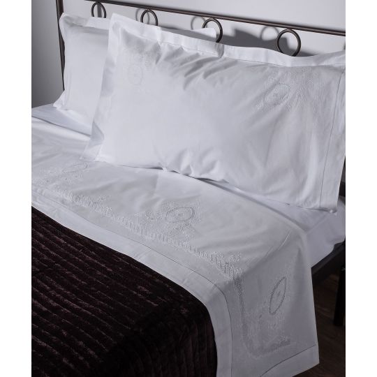 Silk Fashion ΧΕΙΡΟΠΟΙΗΤΟ ΣΕΝΤΟΝΙ 2471 ΤΕΣΣΑΡΩΝ ΤΕΜΑΧΙΩΝ (225CM X 270CM) ΛΕΥΚΟ