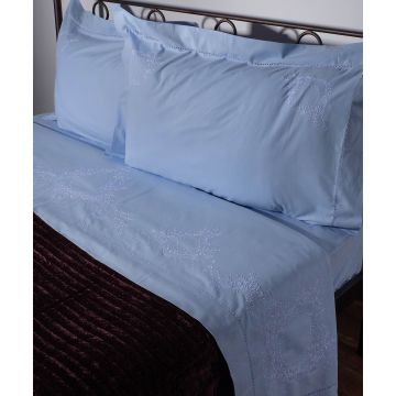 Silk Fashion ΧΕΙΡΟΠΟΙΗΤΟ ΣΕΝΤΟΝΙ 624 ΤΕΣΣΑΡΩΝ ΤΕΜΑΧΙΩΝ (225CM X 270CM) σιέλ Silk Fashion ΧΕΙΡΟΠΟΙΗΤΟ ΣΕΝΤΟΝΙ 624 ΤΕΣΣΑΡΩΝ ΤΕΜΑΧΙΩΝ (225CM X 270CM) σιέλ