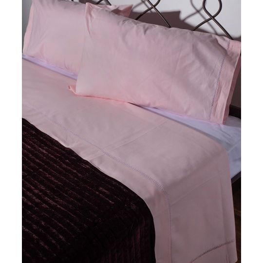 Silk Fashion ΧΕΙΡΟΠΟΙΗΤΟ ΣΕΝΤΟΝΙ ΜΕ ΑΖΟΥΡ ΝΧ46 ΤΡΙΩΝ ΤΕΜΑΧΙΩΝ (225CM X 250CM) ΡΟΖ