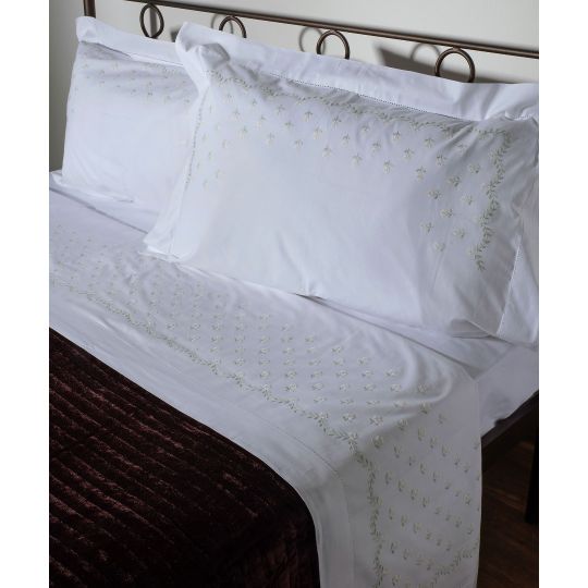 Silk Fashion ΧΕΙΡΟΠΟΙΗΤΟ ΣΕΝΤΟΝΙ ΜΕ ΚΕΝΤΗΜΑ 2806A ΤΕΣΣΑΡΩΝ ΤΕΜΑΧΙΩΝ (225CM X 270CM) ΛΕΥΚΟ ΚΙΤΡΙΝΟ