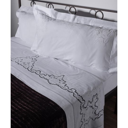 Silk Fashion ΧΕΙΡΟΠΟΙΗΤΟ ΚΟΦΤΟ ΣΕΝΤΟΝΙ 139 ΤΕΣΣΑΡΩΝ ΤΕΜΑΧΙΩΝ (225CM X 270CM) ΛΕΥΚΟ