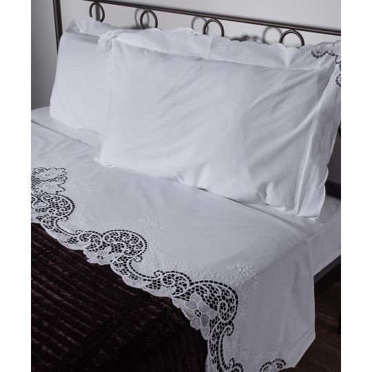 Silk Fashion ΧΕΙΡΟΠΟΙΗΤΟ ΚΗΠΟΥΡ ΣΕΝΤΟΝΙ 6105 ΤΕΣΣΑΡΩΝ ΤΕΜΑΧΙΩΝ (225CM X 270CM) ΛΕΥΚΟ