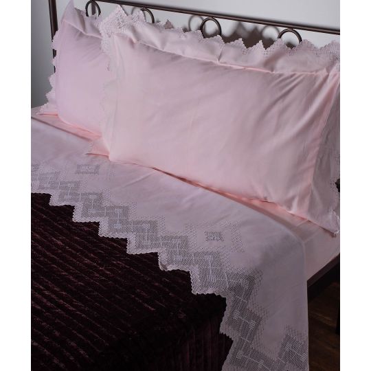 Silk Fashion ΧΕΙΡΟΠΟΙΗΤΟ ΣΕΝΤΟΝΙ 712 ΦΙΛΤΙΡΕ ΤΕΣΣΑΡΩΝ ΤΕΜΑΧΙΩΝ (225CM X 270CM) ΡΟΖ