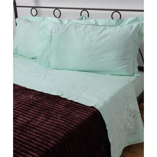 Silk Fashion ΧΕΙΡΟΠΟΙΗΤΟ ΚΟΦΤΟ ΣΕΝΤΟΝΙ 800 ΤΕΣΣΑΡΩΝ ΤΕΜΑΧΙΩΝ (225CM X 270CM) ΠΡΑΣΙΝΟ