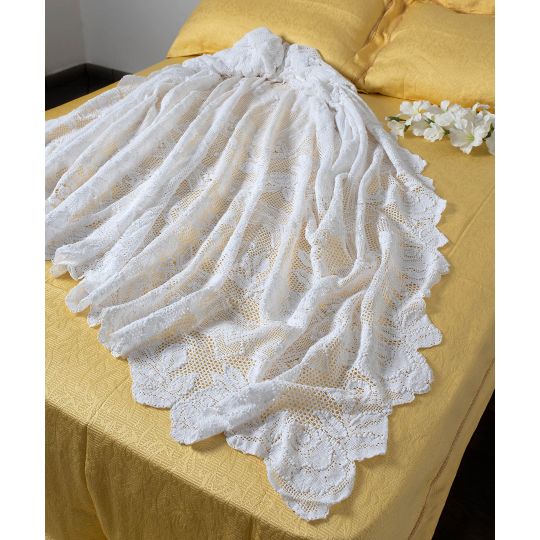 Χειροποίητη πλεκτή κουβέρτα 73C (225cm x 250cm) της Silk Fashion