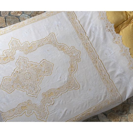 Χειροποίητη λινή κουβέρτα 779 (245cm x 280cm) της Silk Fashion