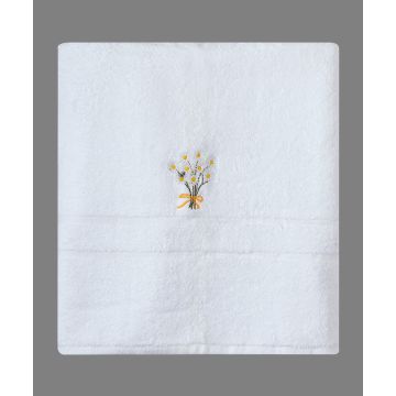 Silk Fashion Πετσέτα Σώματος ( 100cm x 150cm ) Λευκό Χαμομήλι