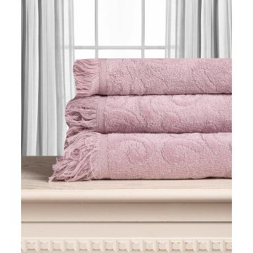 Silk Fashion Βαμβακερή ζακάρ πετσέτα ALICIA 520gsm (40cm x 60cm) mauve