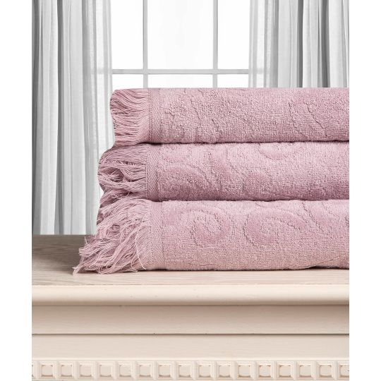 Silk Fashion Βαμβακερή ζακάρ πετσέτα ALICIA 520gsm (40cm x 60cm) mauve