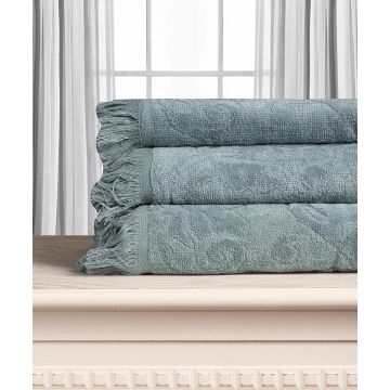 Silk Fashion Βαμβακερή ζακάρ πετσέτα ALICIA 520gsm (40cm x 60cm) πράσινο