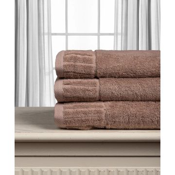 Βαμβακερή πετσέτα ΜΕΛΩΔΙΑ 600gsm (75cm x 150cm) Light brown της Silk Fashion