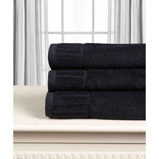 Βαμβακερή πετσέτα ΜΕΛΩΔΙΑ 600gsm (50cm x 100cm) black