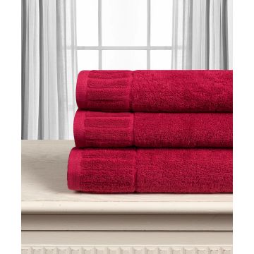 Βαμβακερή πετσέτα ΜΕΛΩΔΙΑ 600gsm (50cm x 100cm) crimson της Silk Fashion