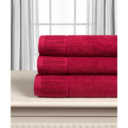 Βαμβακερή πετσέτα ΜΕΛΩΔΙΑ 600gsm (50cm x 100cm) crimson