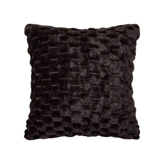Silk Fashion Γούνινη διακοσμητική μαξιλαροθήκη mink (45cm x 45cm) καφέ