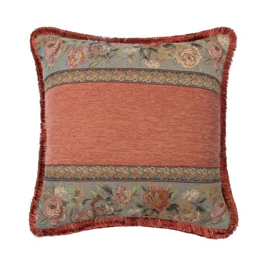 Μαξιλαροθήκη με κρόσσι 572 (45cm x 45cm) κεραμιδί