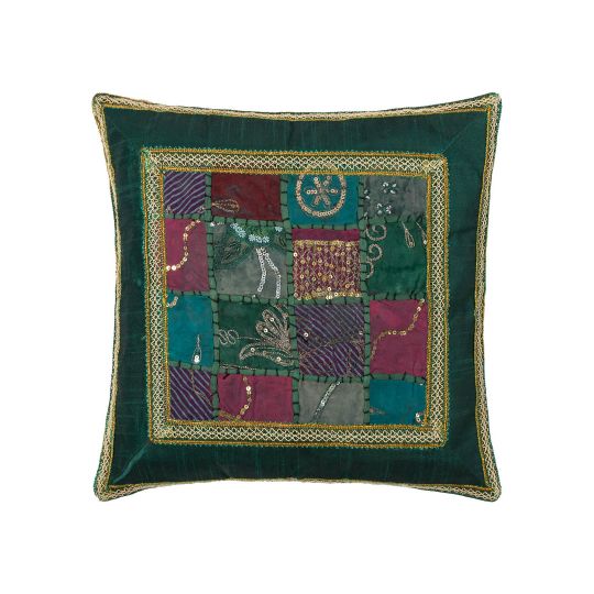 Μαξιλαροθήκη antic με φάσα (45cm x 45cm) πράσινο